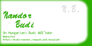 nandor budi business card